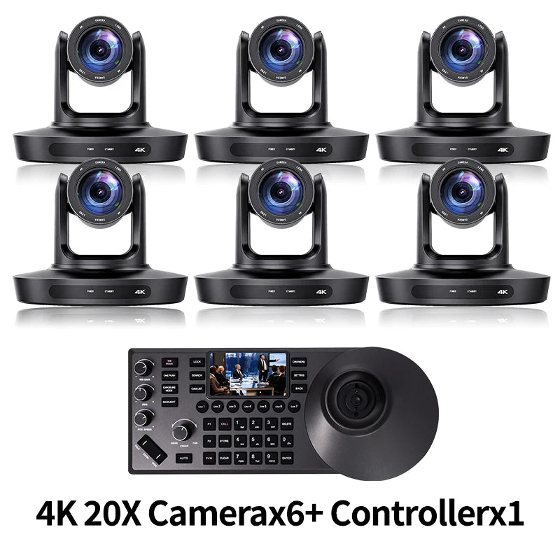 Kit Caméra PTZ 4K MIXIDATS – Zoom 20x, NDI, PoE & Clavier de Contrôle – CLEVI Paris