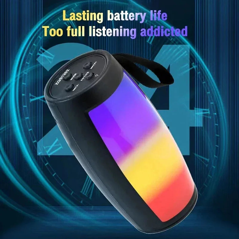Enceinte Bluetooth Portable CHUBAN 1202 | 5W, LED, TF & USB, Maison & Outdoor – CLEVI Paris