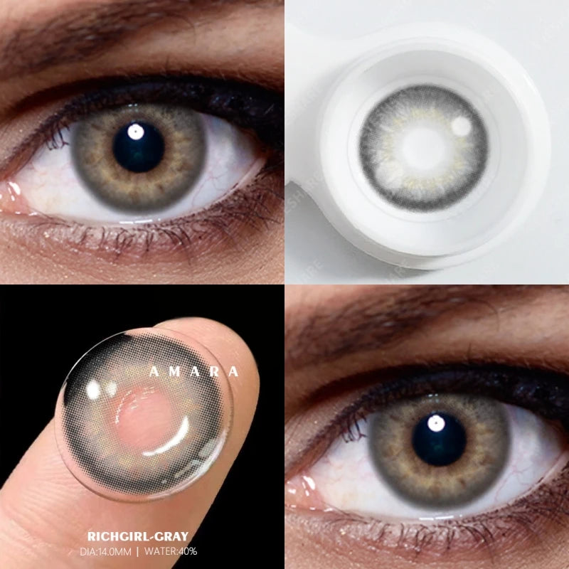 Lentilles de Contact Colorées AMARA | Collections RichGirl, Myakhie & Pattaya | Sans Correction | 1 Paire – CLEVI Paris