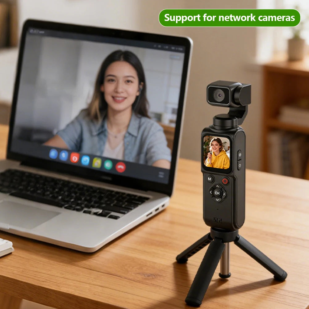 Caméra d'Action 4K WiFi 64 MP – Rotation 330° Écran Tactile Suivi Facial 180 Min Vlog Sport Webcam – CLEVI Paris