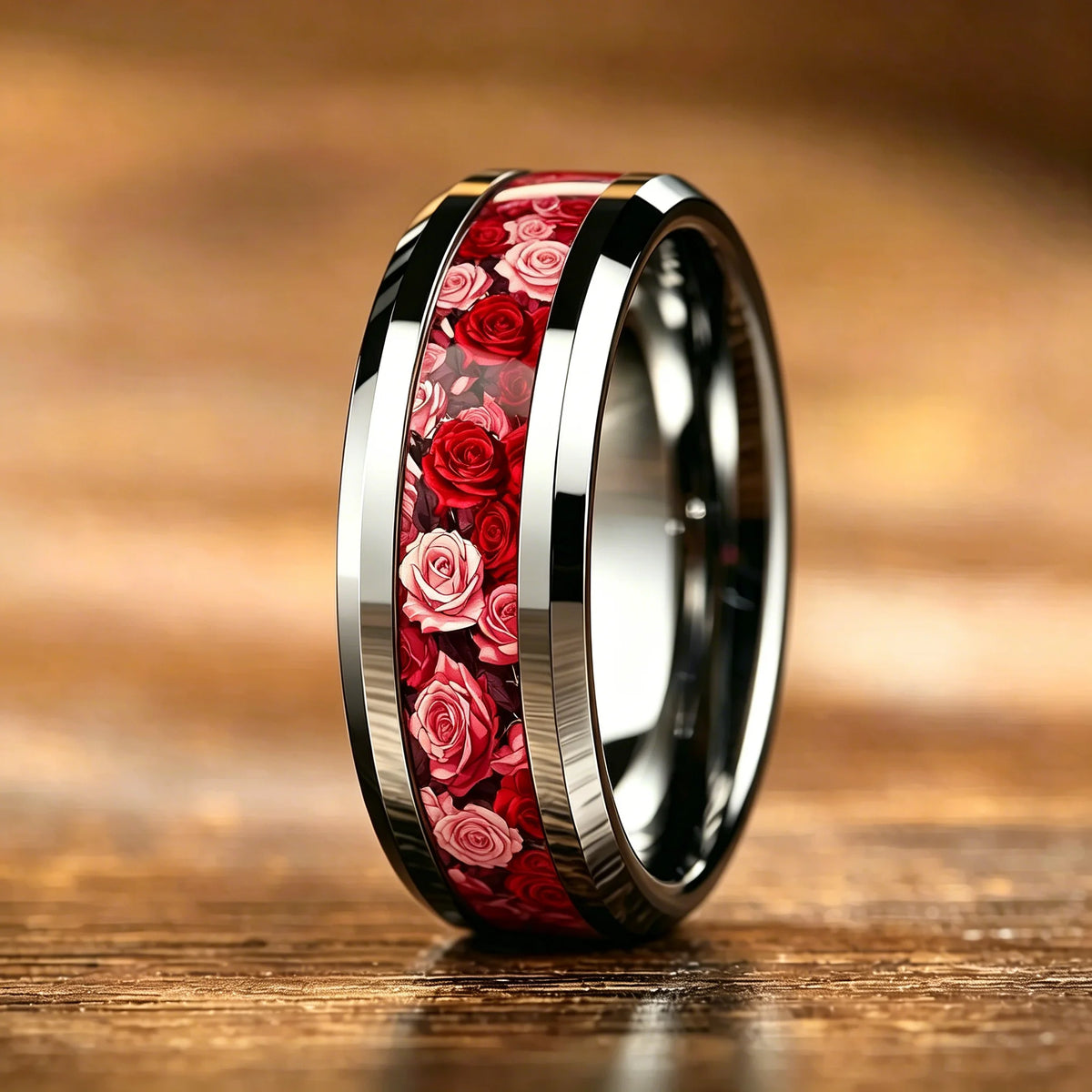 Bague Unisexe Opale Rouge et Météorite – CLEVI Paris