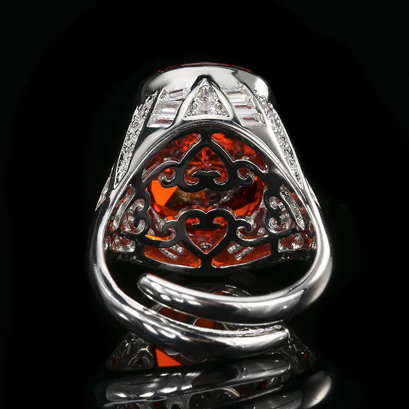 Bague Femme Pierre Radiant 15x20mm Multicolore – CLEVI Paris