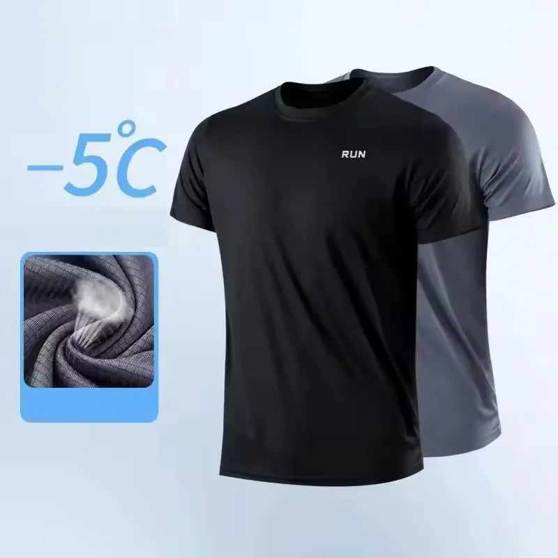 T-Shirt Sport Homme Séchage Rapide Running Fitness Manches Courtes – CLEVI Paris