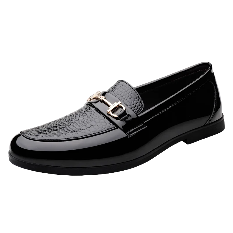 Mocassin Homme Cuir Verni Slip-On – Design Minimaliste, Business & Mariage, EU 39-47 – CLEVI Paris
