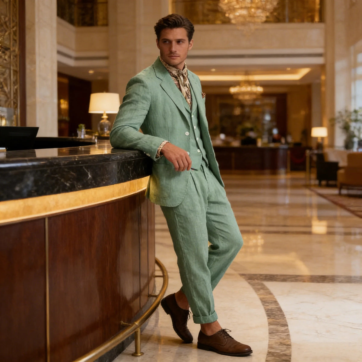 Costume Lin Homme 3 Pièces – CLEVI Paris