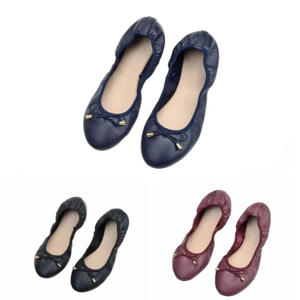 Ballerines femme souples à nœud – CLEVI Paris