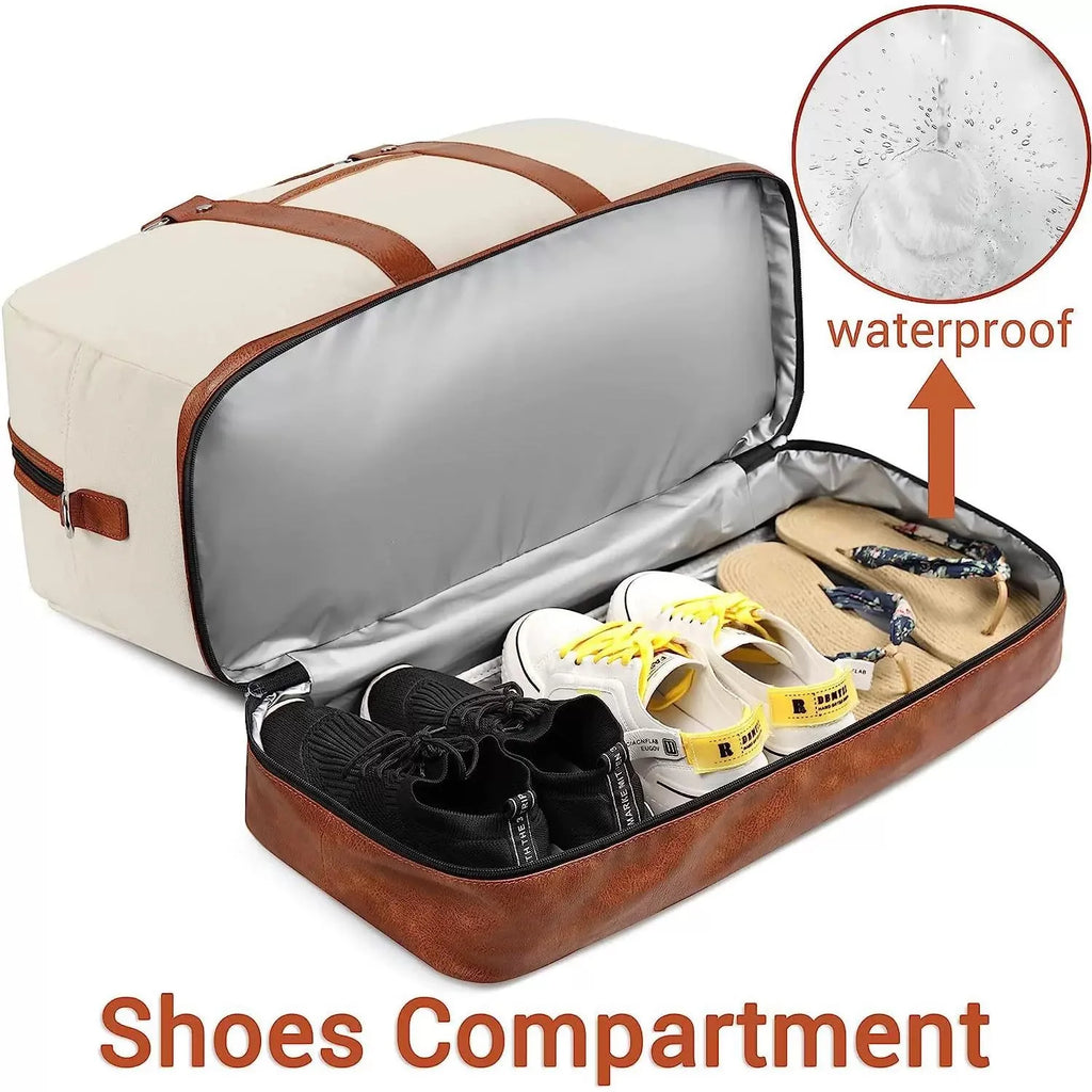 Coffret 3 Sacs Voyage Femme Nylon Matelassé Compartiment Chaussures – CLEVI Paris