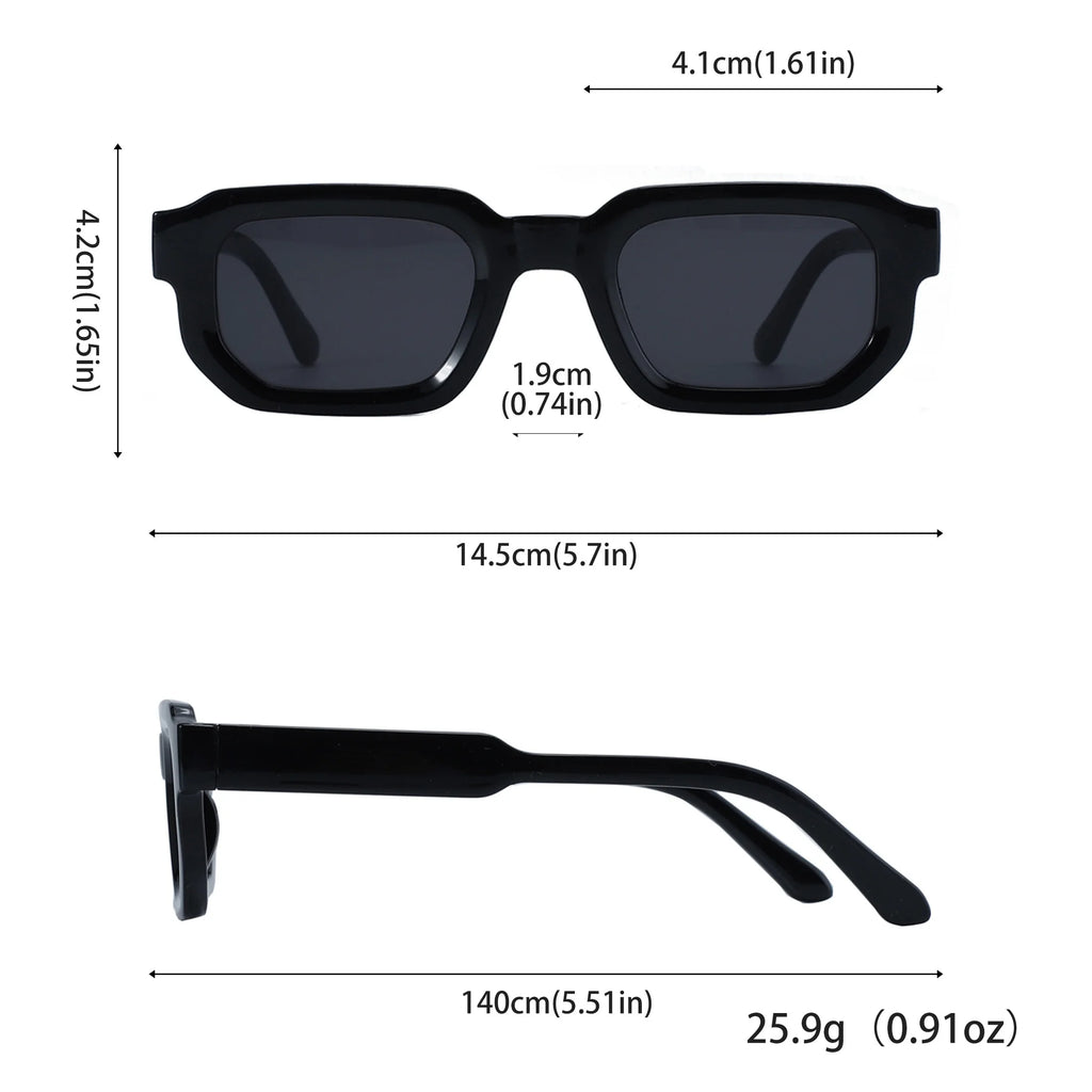 Lunettes de Soleil Rectangulaires Vintage Femme – Lot de 6 ou à l’unité – CLEVI Paris