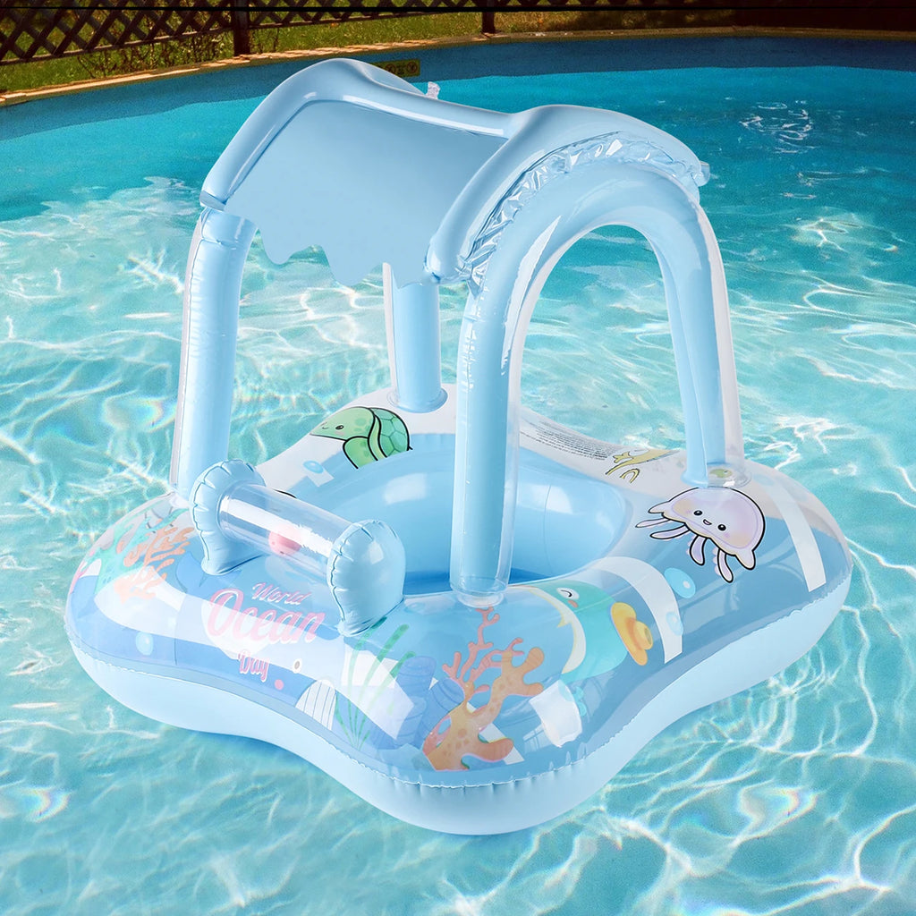 Bouée Gonflable Enfant avec Auvent – 3-6 ans, Piscine & Plage