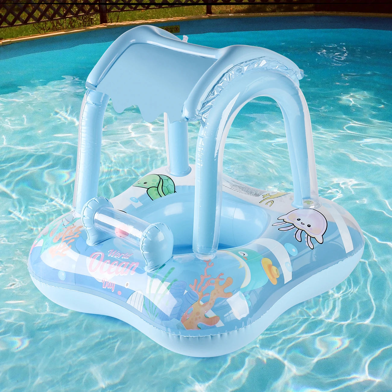 Bouée Gonflable Enfant avec Auvent – 3-6 ans, Piscine & Plage