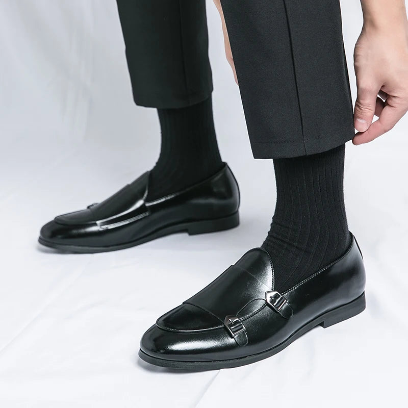 Monk Shoes Homme Double Boucle | Cuir Business Mariage Respirant