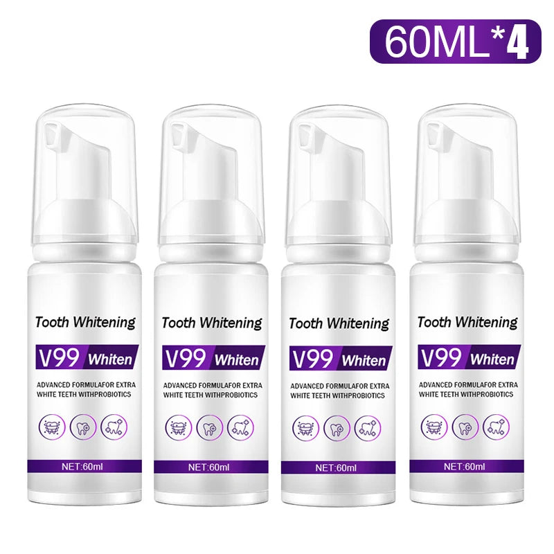 Dentifrice Mousse Blanchissant V99 | Blanchiment Naturel & Anti-Taches | Soin Gencives – CLEVI Paris