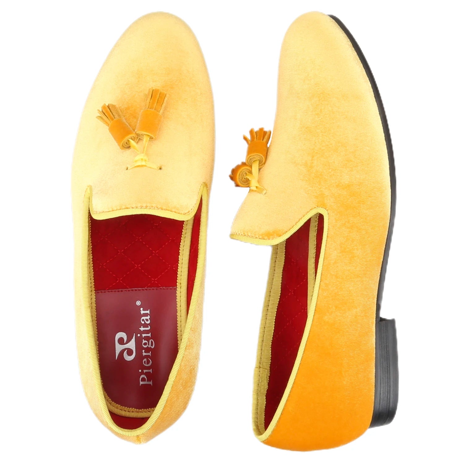 Loafers Homme Velours Slip-On Glands Faits Main Bout Rond Multicolore Soirée Banquet EU 37-50 Piergitar – CLEVI Paris