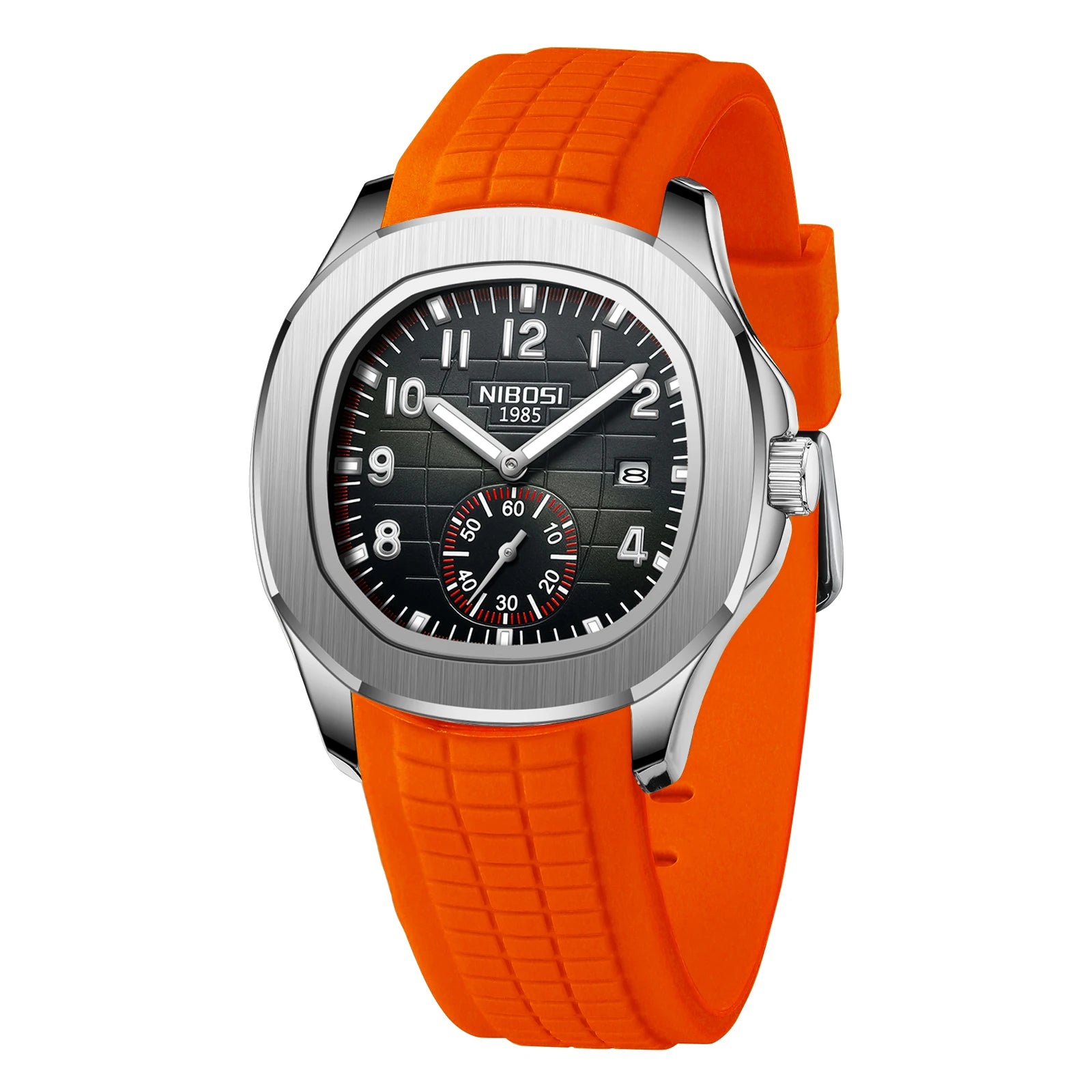 Montre NIBOSI 2653 Aquanaut – Quartz Sport, Date Automatique, Couronne Visée, Aiguilles Lumineuses, Anti-Magnétique, Étanche 3 ATM – CLEVI Paris