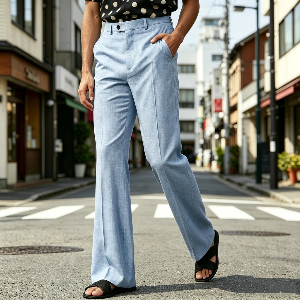 Pantalon homme habillé micro-évasé – CLEVI Paris
