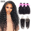 Bundles cheveux humains ondulés avec closure – CLEVI Paris