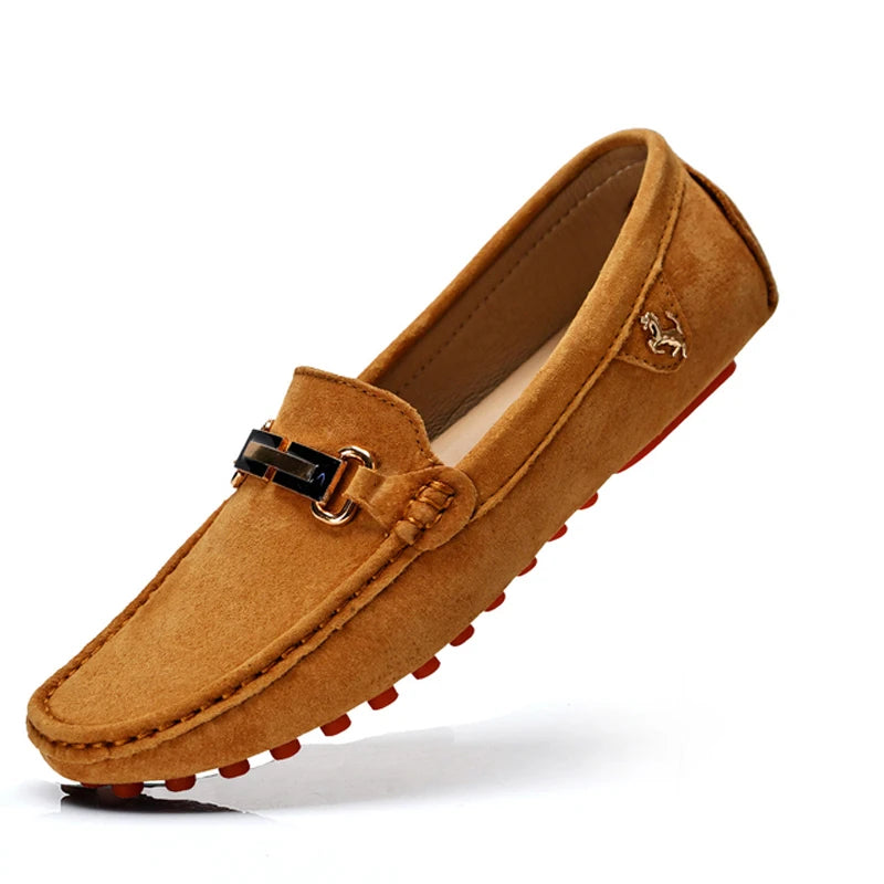 Mocassins Homme Daim Slip-On Décor Métallique Grande Taille | 4 Coloris, Tailles 37-48 – CLEVI Paris