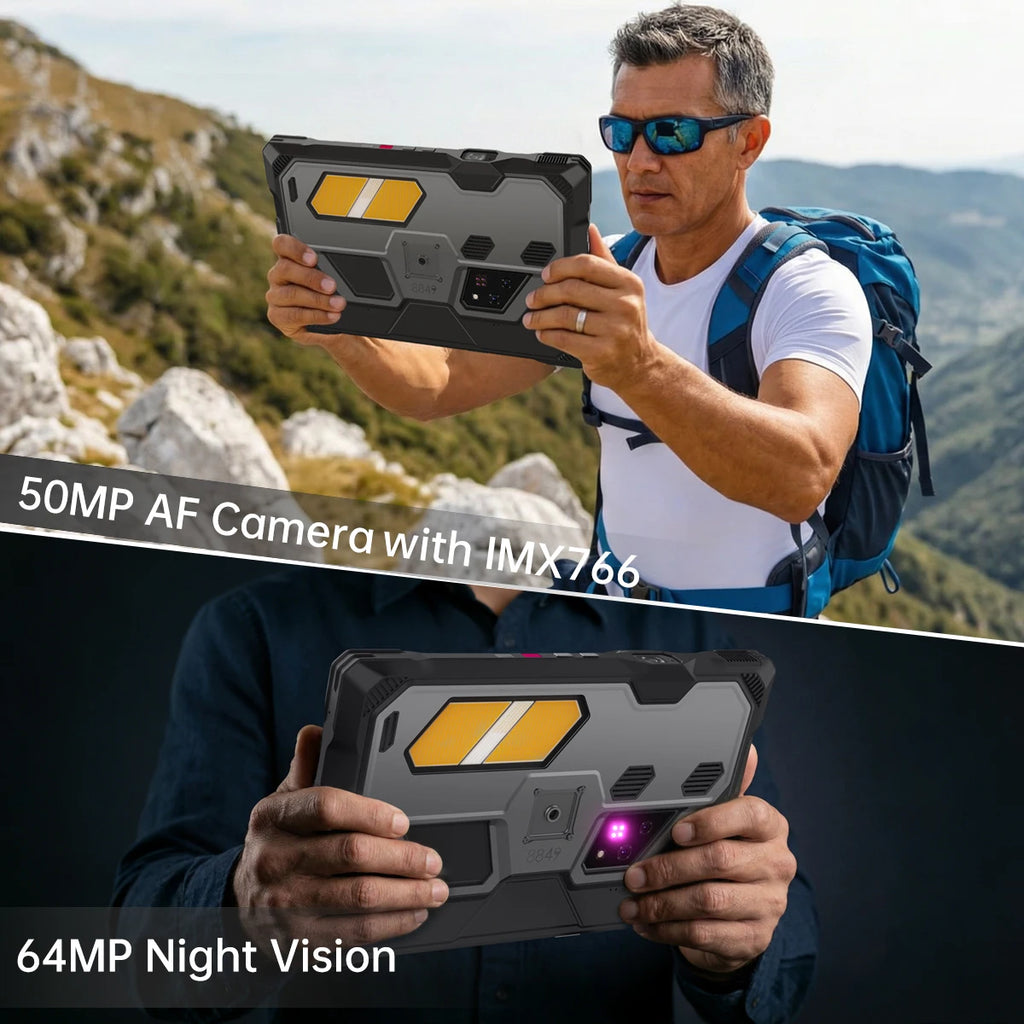 Tablette Ruggedée 8849 Tank Pad Ultra – Projecteur 260 Lumens, 5G, 32Go RAM, 512Go, Android 15 – CLEVI Paris