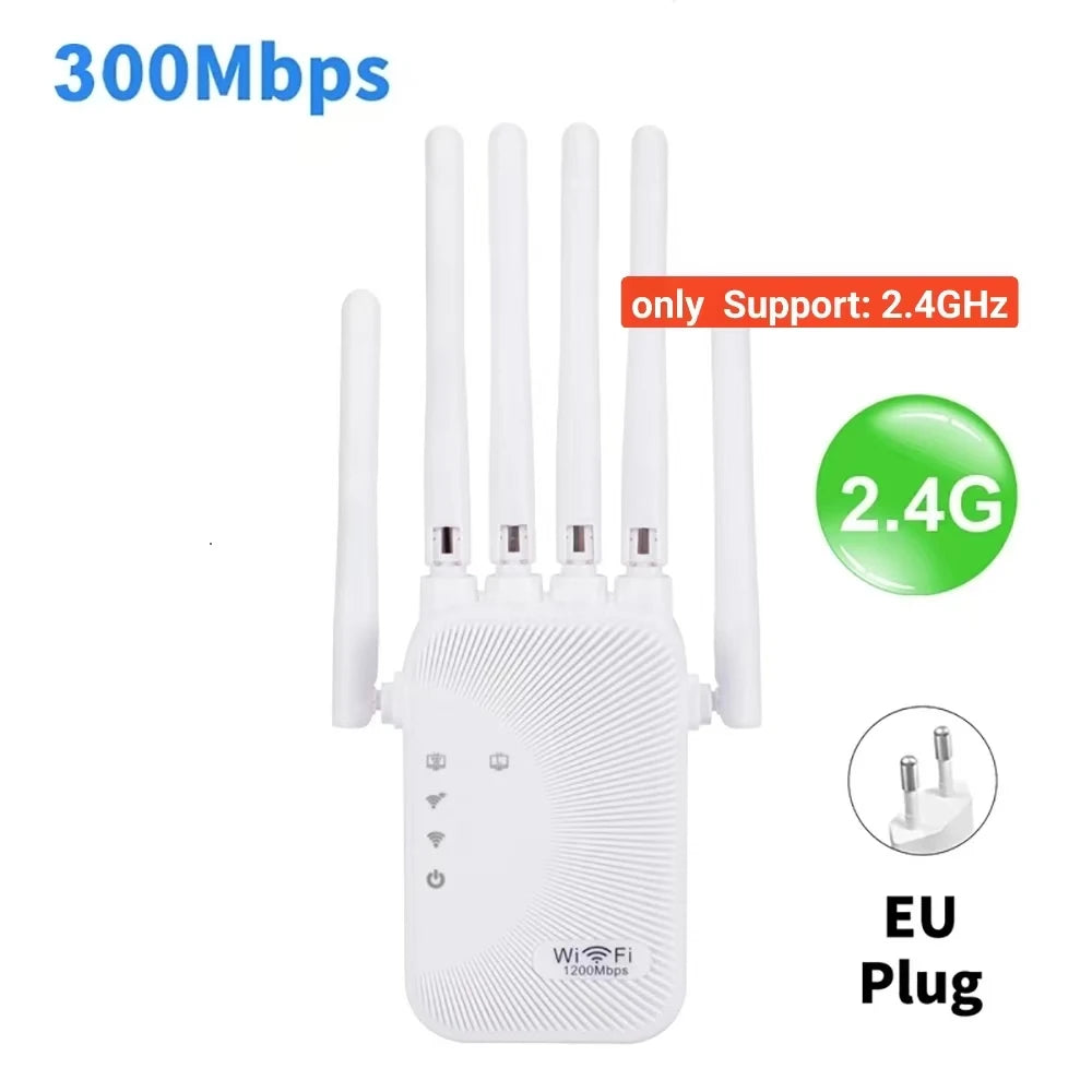 Répéteur WiFi Double Bande 1200 Mbps – Amplificateur 2,4 GHz & 5 GHz