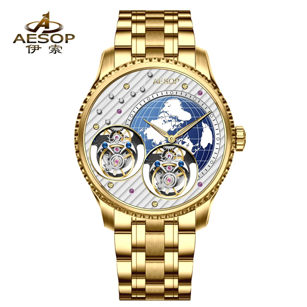 Montre mécanique AESOP à cadran squelette – CLEVI Paris