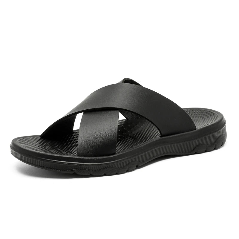 Sandales Homme Cuir Respirantes Semelle Souple | Noir, Marron & Orange – CLEVI Paris