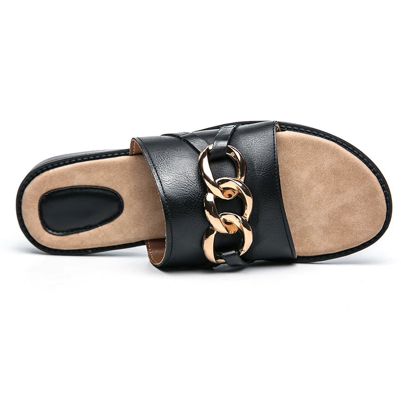 Sandales Unisexe Cuir PU Style Britannique Plage Été – CLEVI Paris