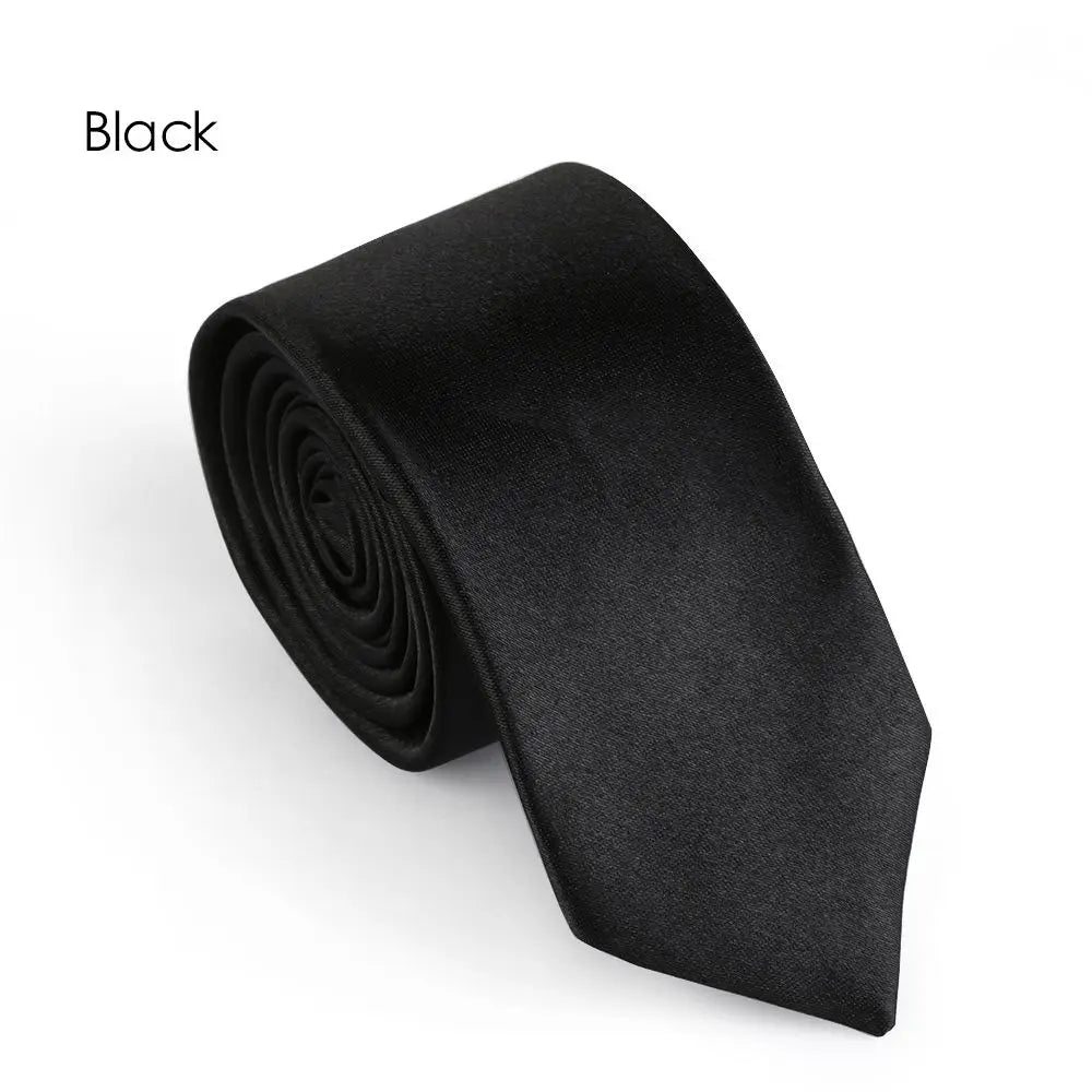Cravate homme unie fine 5 cm – CLEVI Paris
