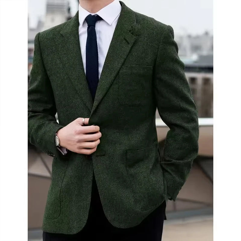 Blazer homme en polyester à simple boutonnage – CLEVI Paris