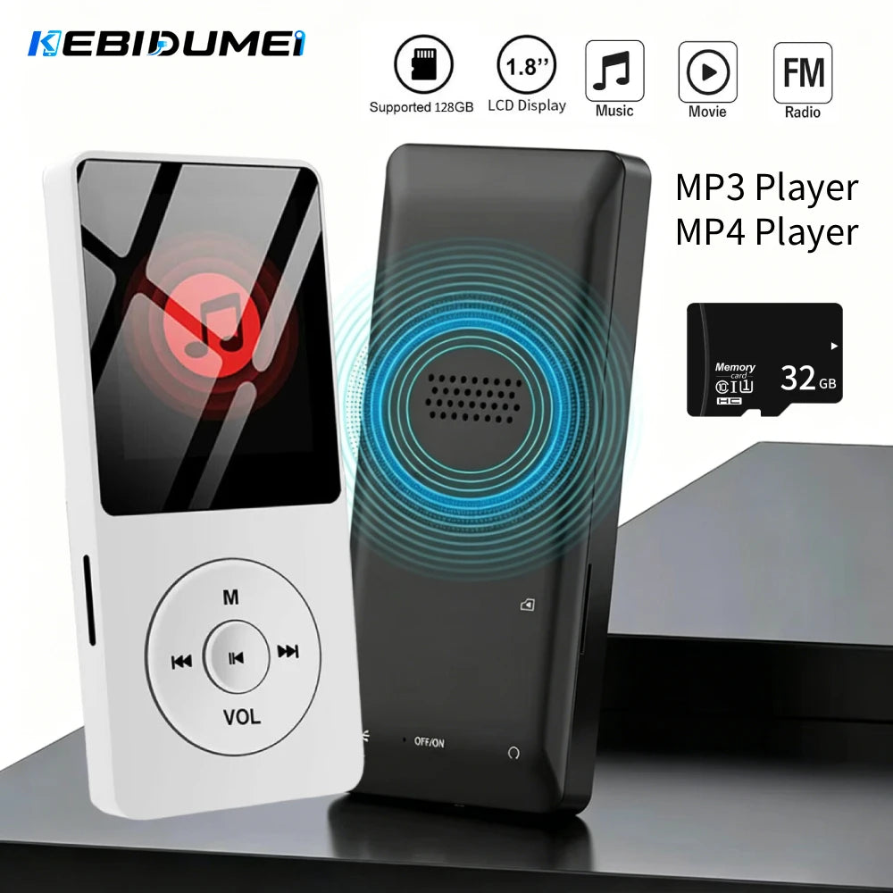 Kebidumei Lecteur MP3/MP4 Bluetooth Écran LCD FM TF 128Go 10-20h Sport – CLEVI Paris