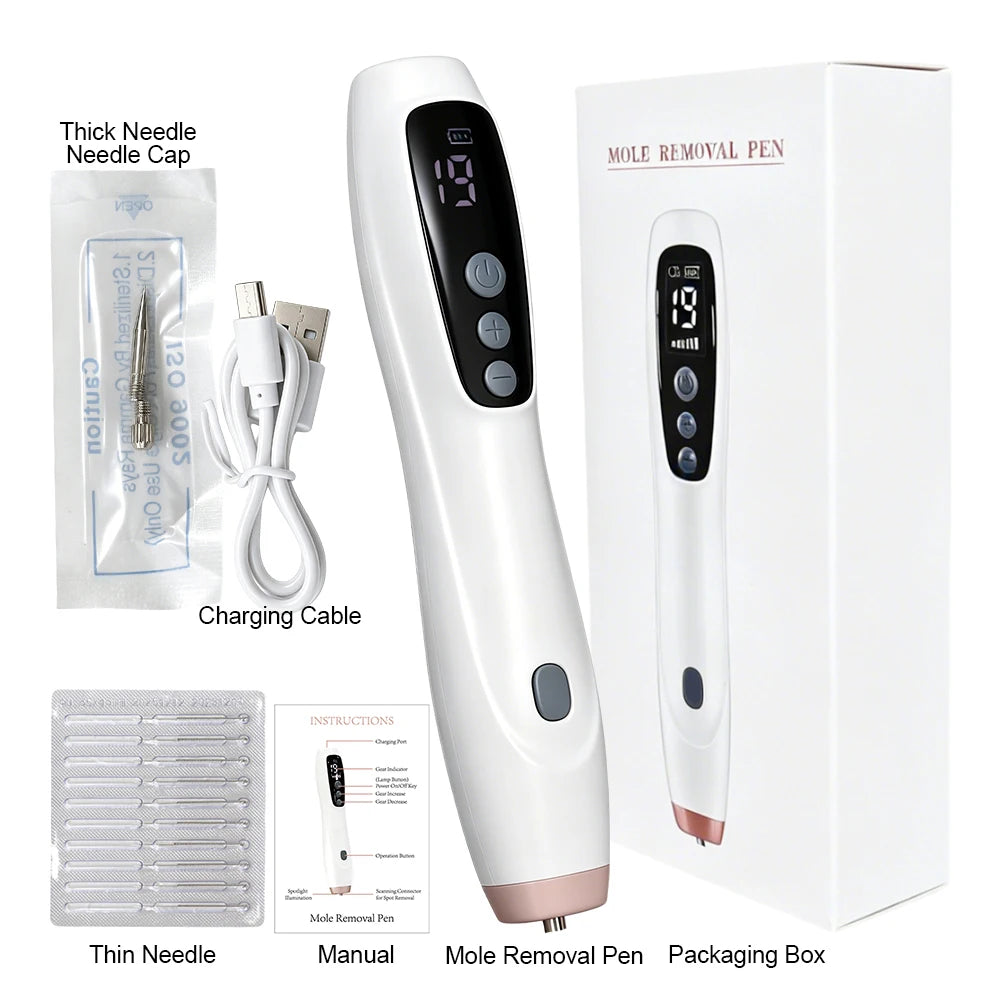 Stylo Plasma Professionnel Anti-Taches Verrues Grains de Beauté 9 Niveaux USB – CLEVI Paris