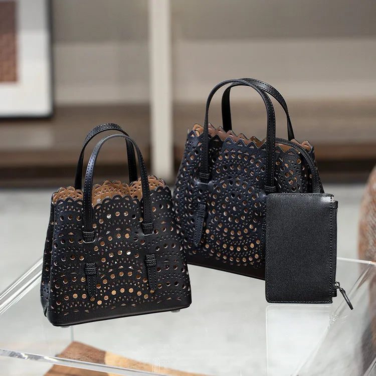 Sac seau femme ajouré, trois formats – CLEVI Paris