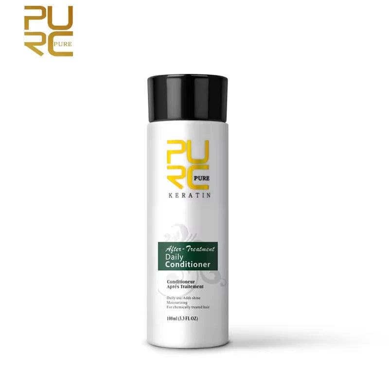 Shampooing Purifiant & Après-Shampoing PURC – Soin Kératine Professionnel, Lissage & Brillance