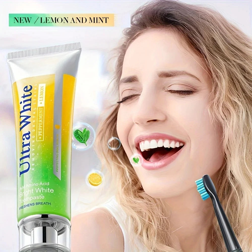 Dentifrice Citron Menthe Blancheur & Haleine Fraîche 100g – CLEVI Paris