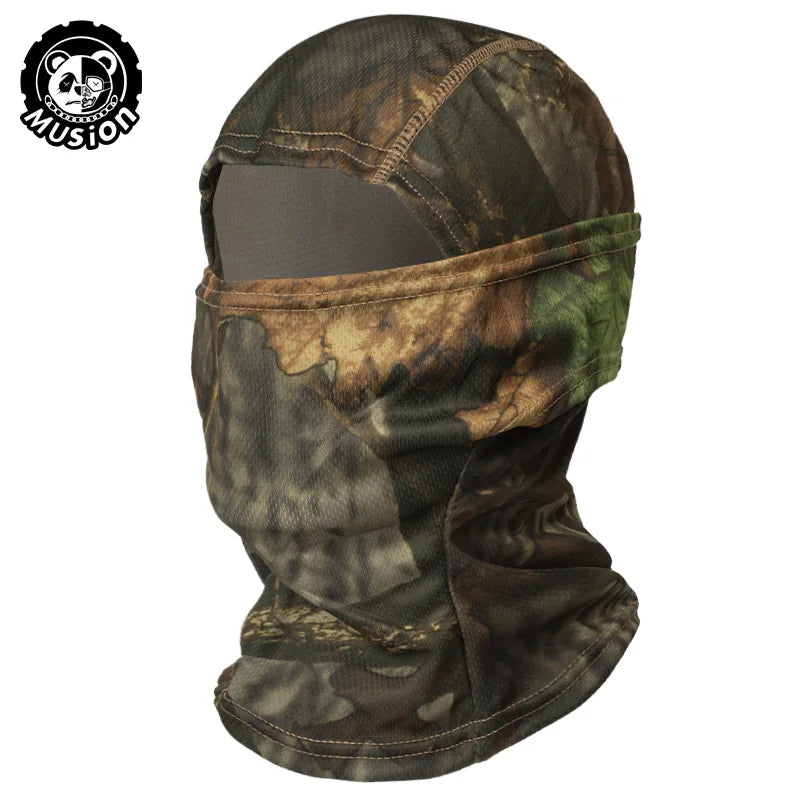 Cagoule Masque Facial Camouflage | Polyester Knit, Cyclisme, Ski, Chasse – CLEVI Paris