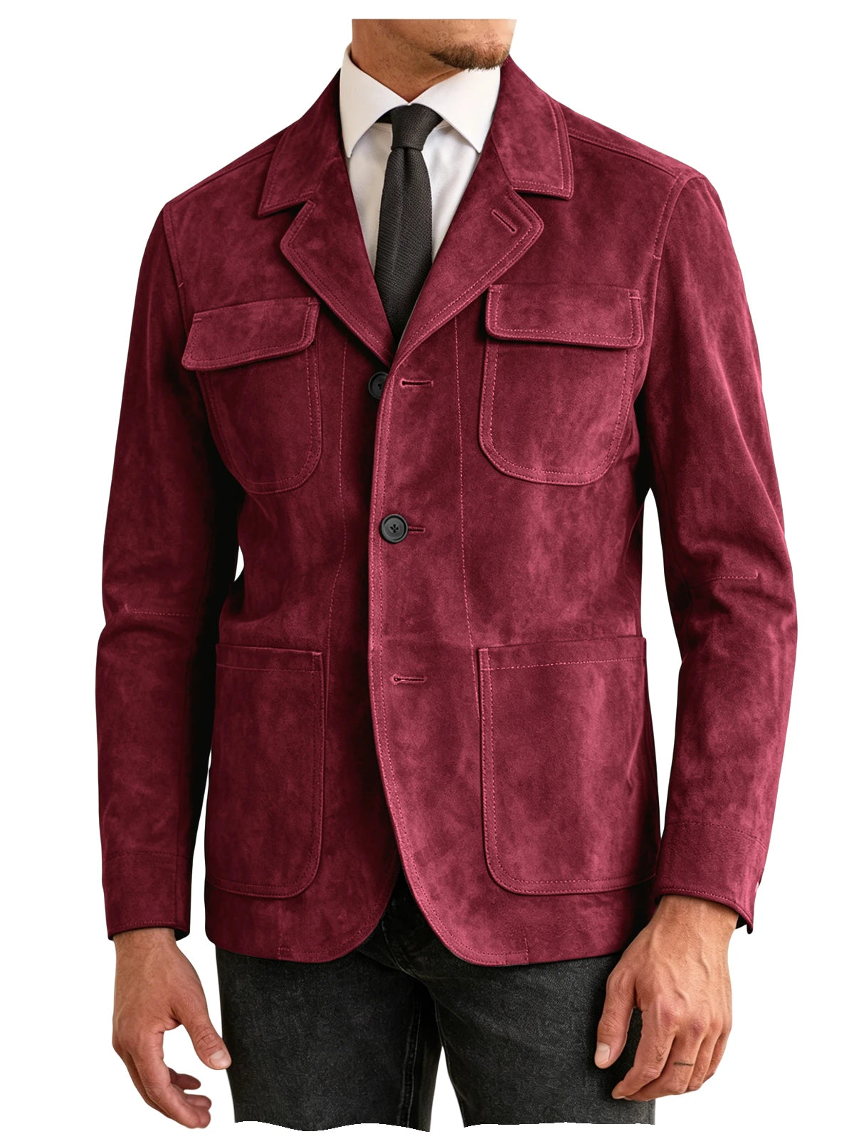 Veste Safari Suédine Homme – CLEVI Paris