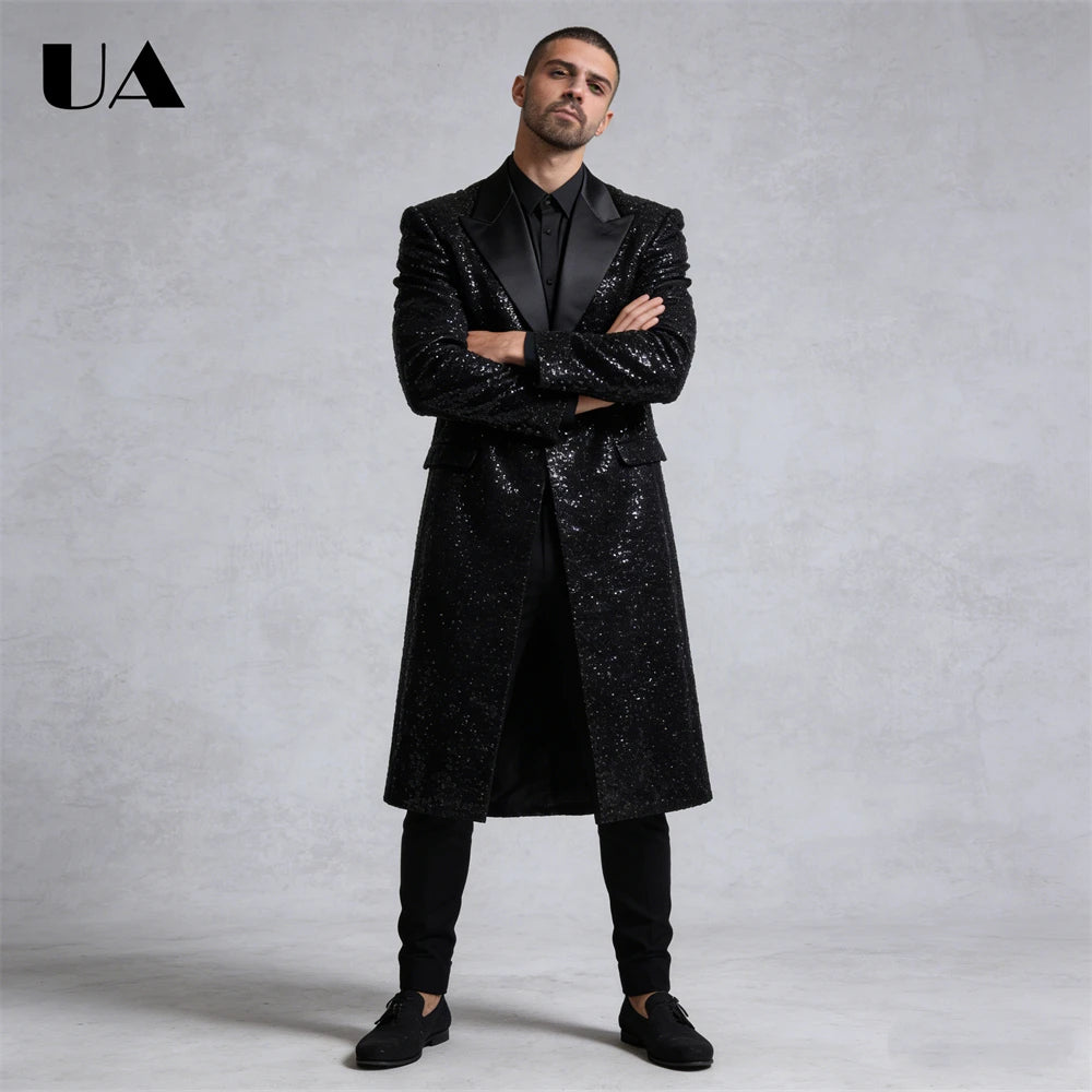 Veste Longue Homme à Paillettes – CLEVI Paris