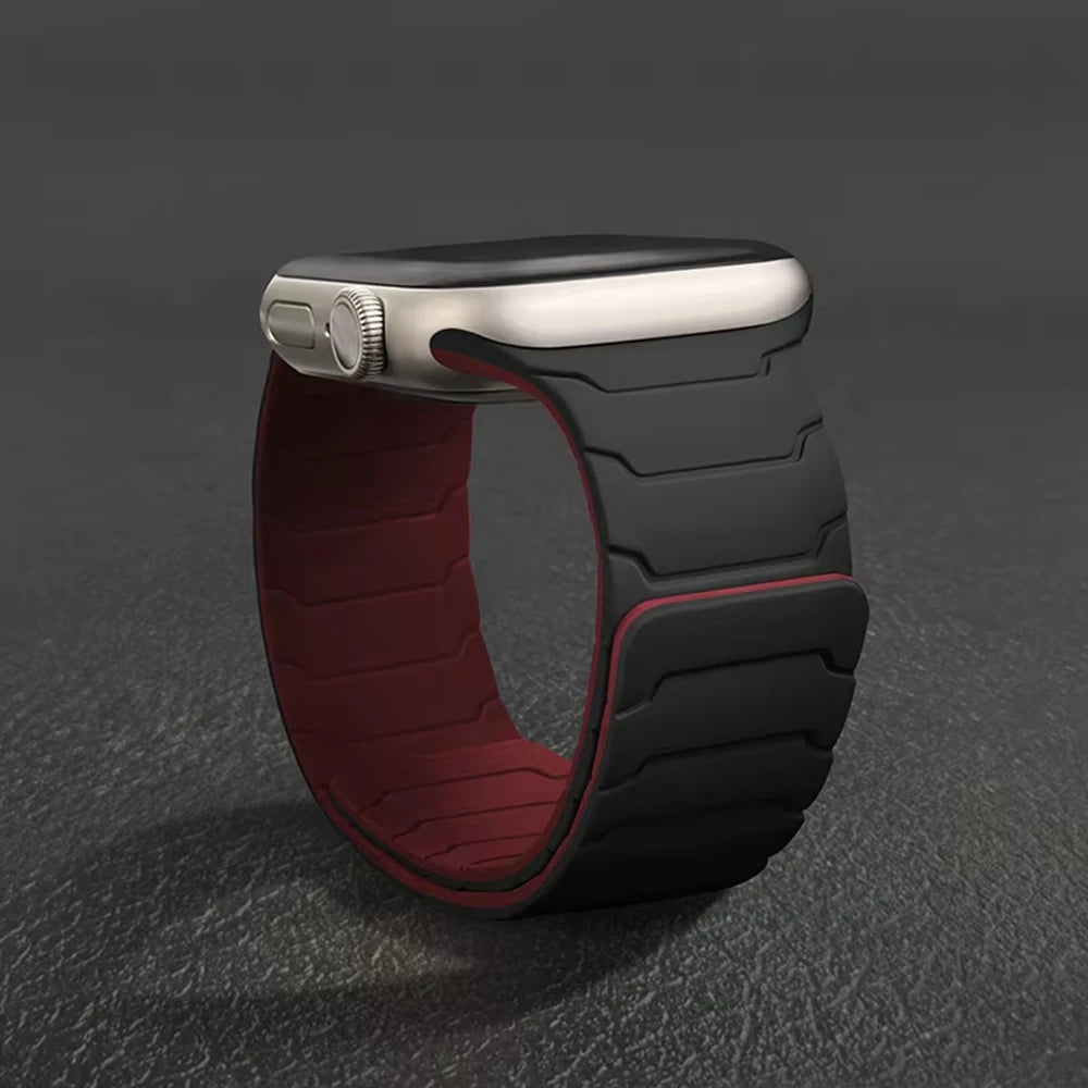 Bracelet Silicone Magnétique Apple Watch – Compatible Series 1–11 SE Ultra 1/2/3 – 38 40 41 42 44 45 46 49mm – CLEVI Paris