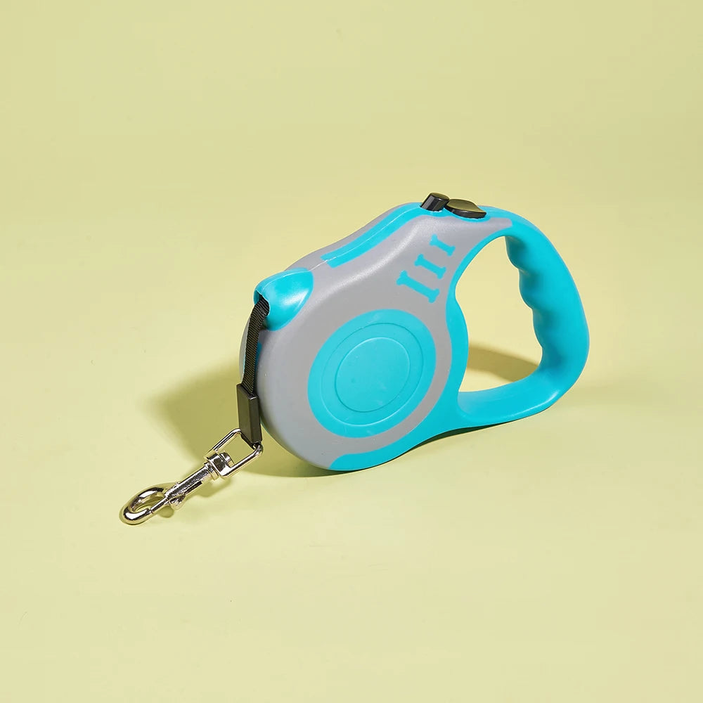 Laisse Rétractable 3m / 5m – Nylon Résistant & Frein Rapide – CLEVI Paris