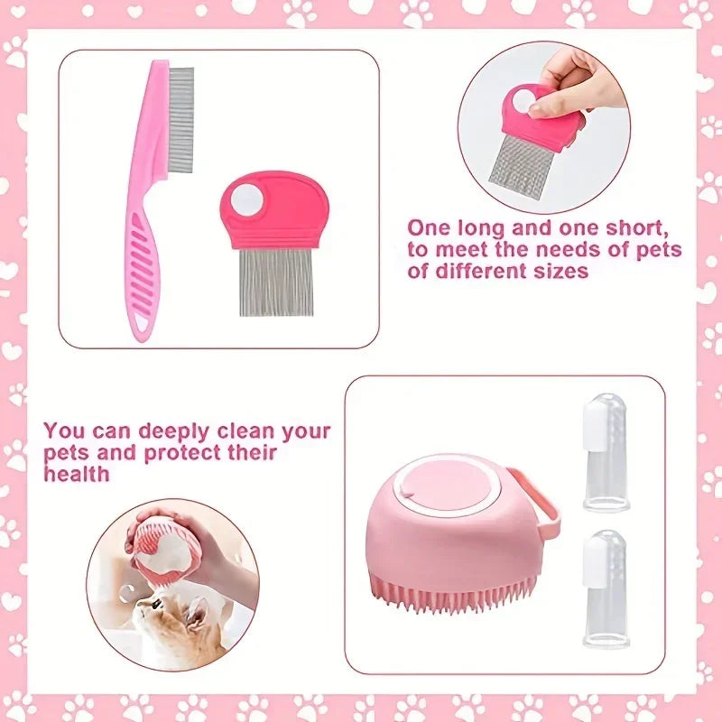 Kit de toilettage 8 pièces pour chat – CLEVI Paris