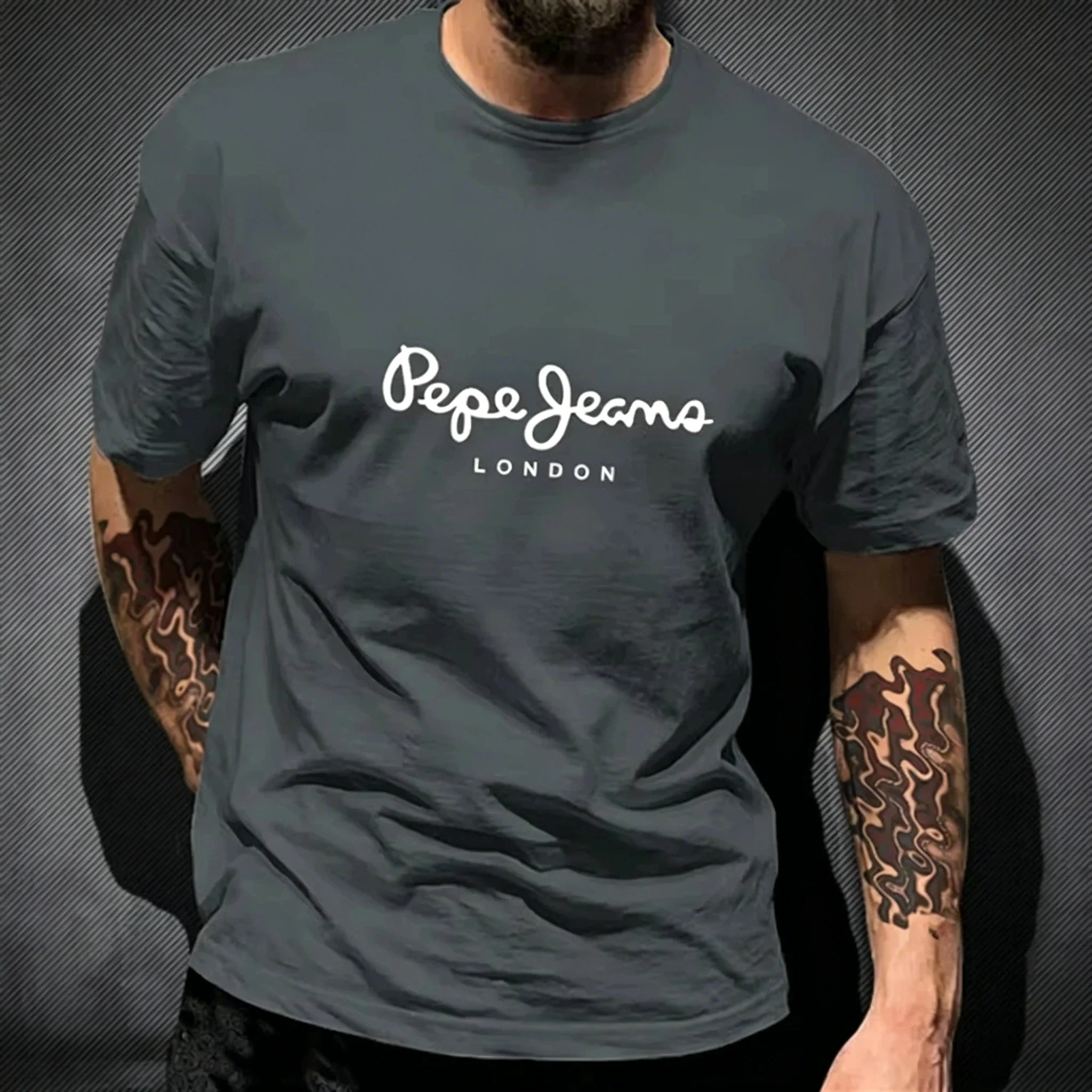 T-Shirt Homme Graphique Streetwear – Coton, Col Rond, Manches Courtes