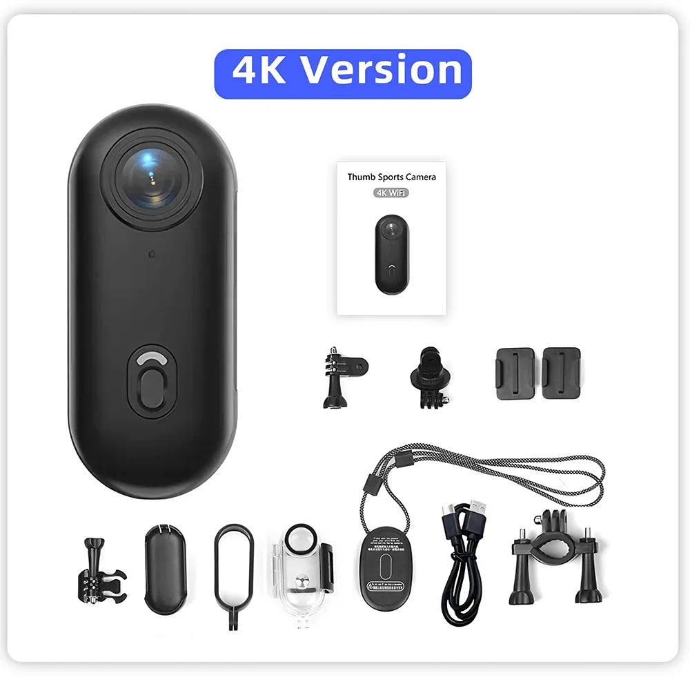 Mini Body Cam WiFi WDSZKMYF H88 – 4K ou 1080P, Étanche 30m, Clip Magnétique, Autonomie 120min, Vlog & Sport