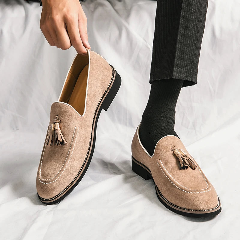 Mocassin Homme Daim Glands Slip-On | Semelle Massage 4 Coloris