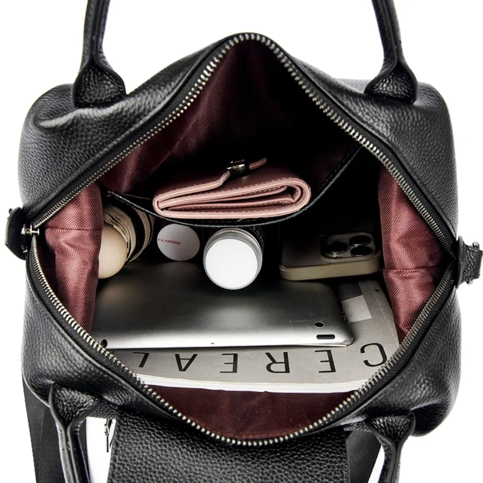 Sac à Dos Cuir Véritable Vachette Femme Vanderwah 3-en-1 Voyage – CLEVI Paris