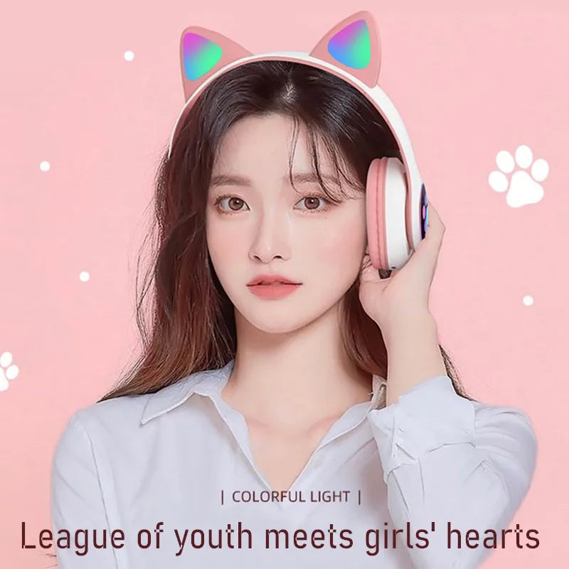 Casque Oreilles de Chat LED RGB Bluetooth – CLEVI Paris