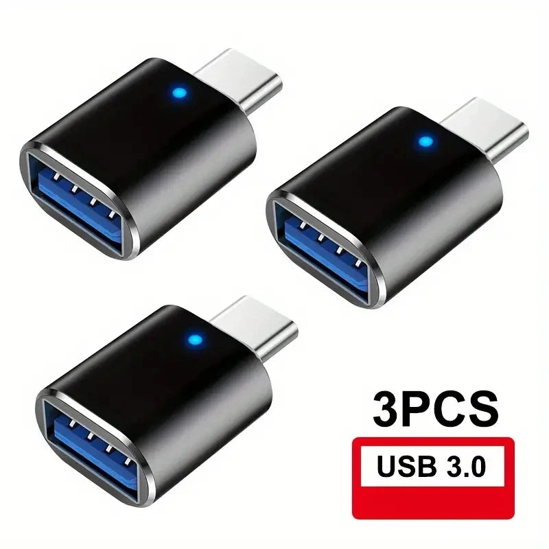 Lot 3 ou 5 Adaptateurs OTG USB-C vers USB-A 3.0 – CLEVI Paris