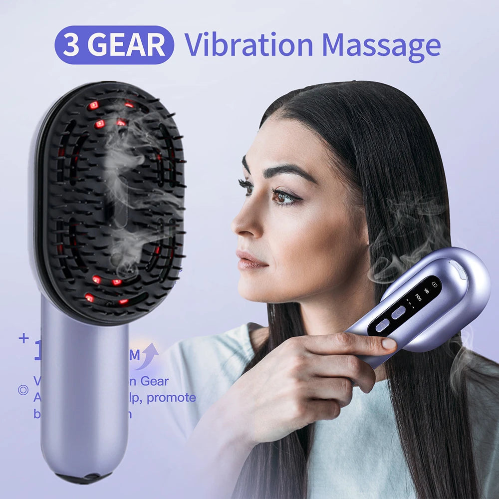 Peigne de Massage Cuir Chevelu avec Spray – Vibration & Soin Cheveux – CLEVI Paris