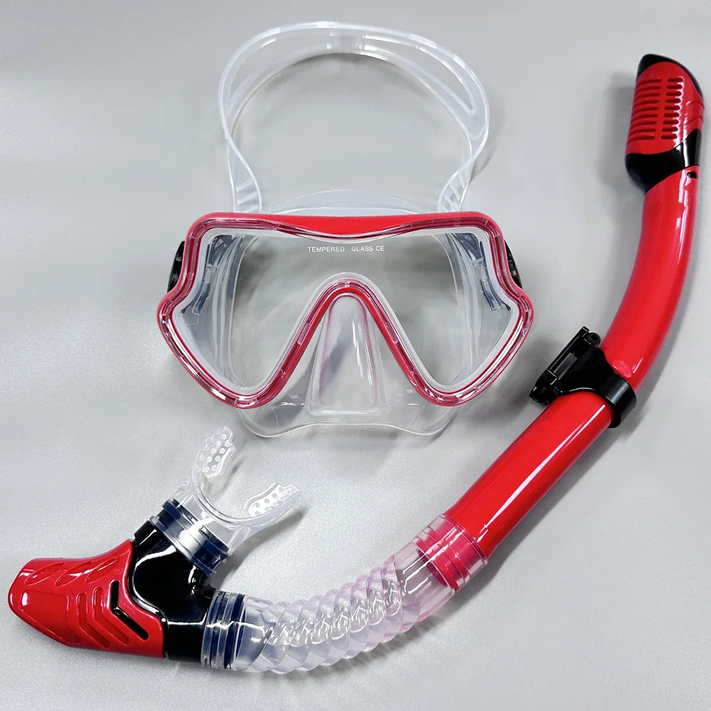 Masque de Plongée & Tuba JoyMaySun – Verre Trempé, Vision 180°, Anti-buée
