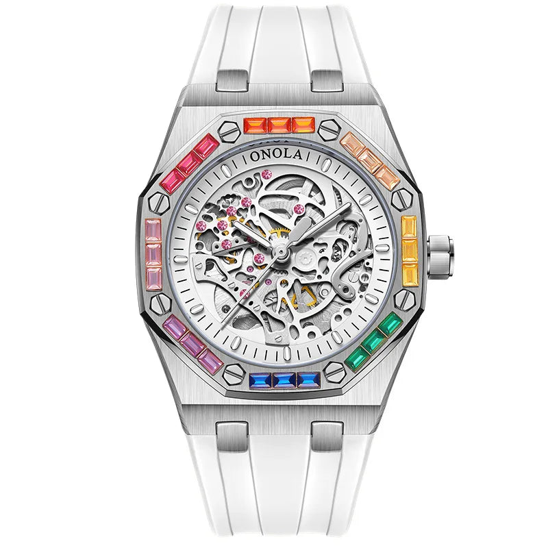 Montre Mécanique Automatique Homme PAULAREIS P 3834D – Squelette Lumineux Bracelet Silicone
