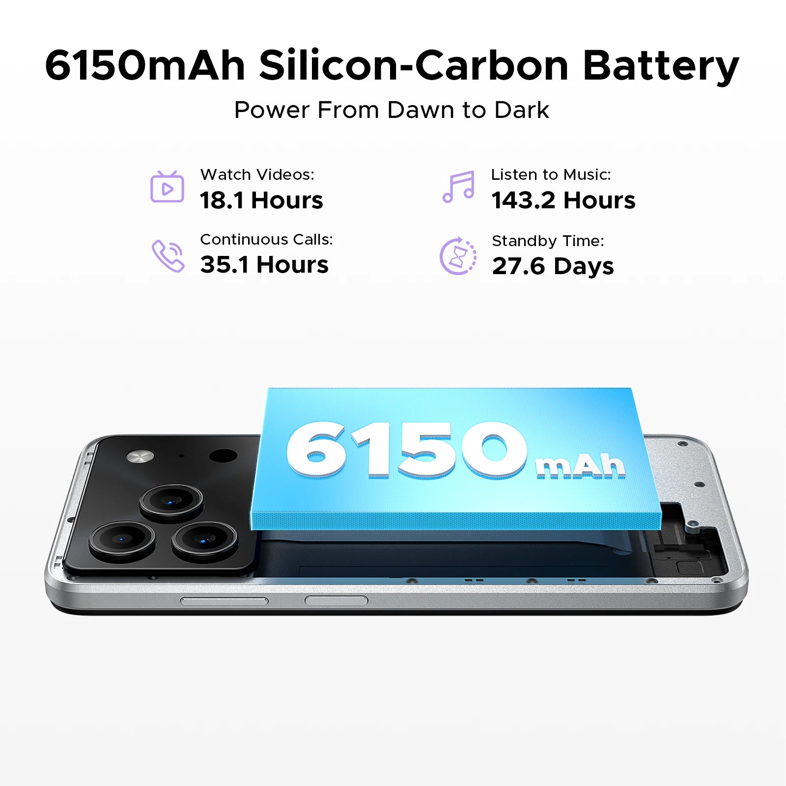 DOOGEE Note56 Plus Smartphone Android 16 Gemini AI 6,56" 90Hz 6150mAh NFC IP68 50MP – CLEVI Paris