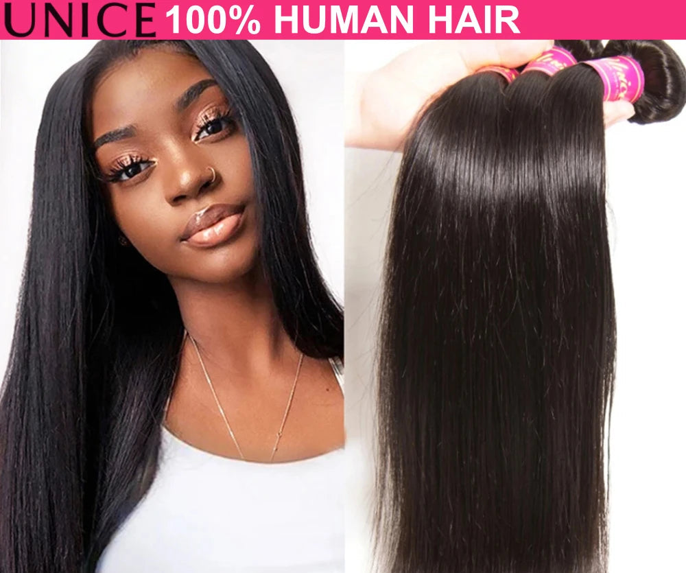 Bundles Straight Cheveux Humains Péruviens Virgin & Remy Hair Couleur Naturelle 14-26 Pouces – CLEVI Paris